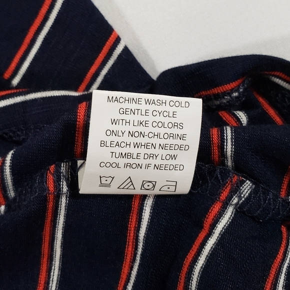 New Stitch Fix LUQ Emmie Cross Front Knit Red White Navy Blue Tank Top Size Smal - Picture 7 of 8
